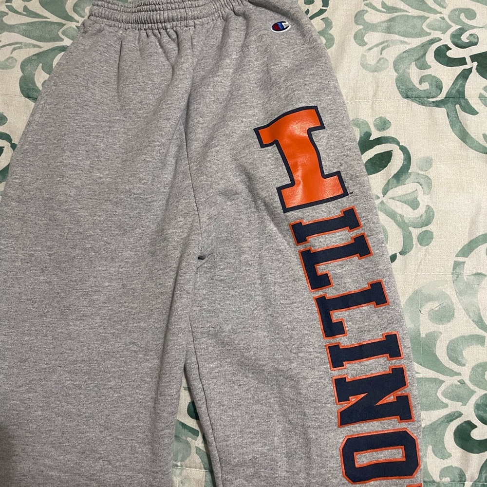 Champion Size XS Gray Illinois Joggers